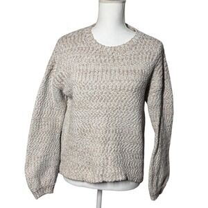 Yes Lola Oatmeal Textured‎ Boucle Knit Sweater – Size M